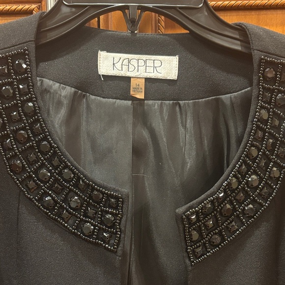 Kasper Black Beaded Women's Blazer - Picture 2 of 3